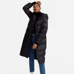 Everlane ReDown Sleeping Bag Puffer in Black, size Small